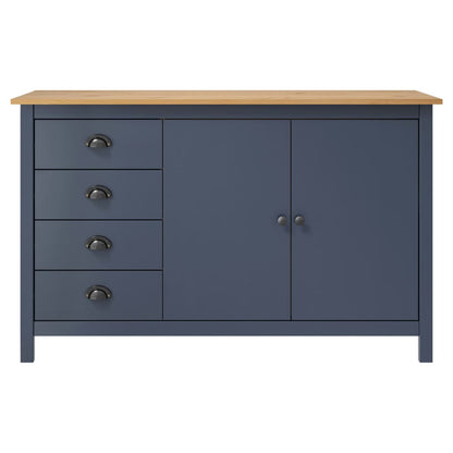 Sideboard Hill Grey 130x40x80 cm Solid Pine Wood