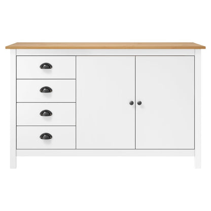 Sideboard | White and honey brown | Solid pine wood | Medium | Sideboard