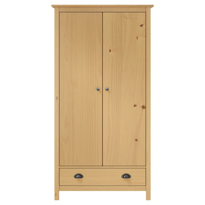 2-Door Wardrobe Hill 89x50x170 cm Solid Pine Wood
