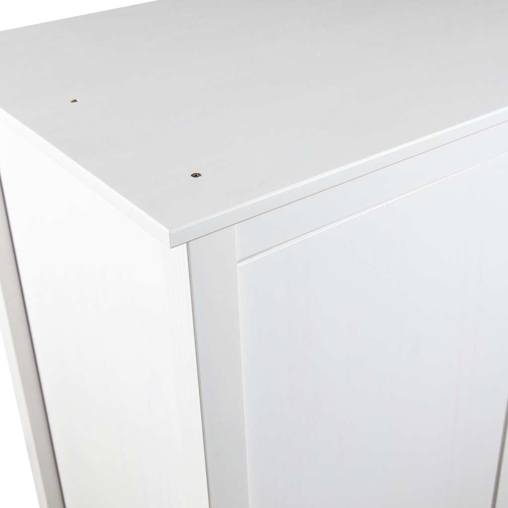 288948 vidaXL 2-Door Wardrobe "Hill" White 89x50x170 cm Solid Pine Wood