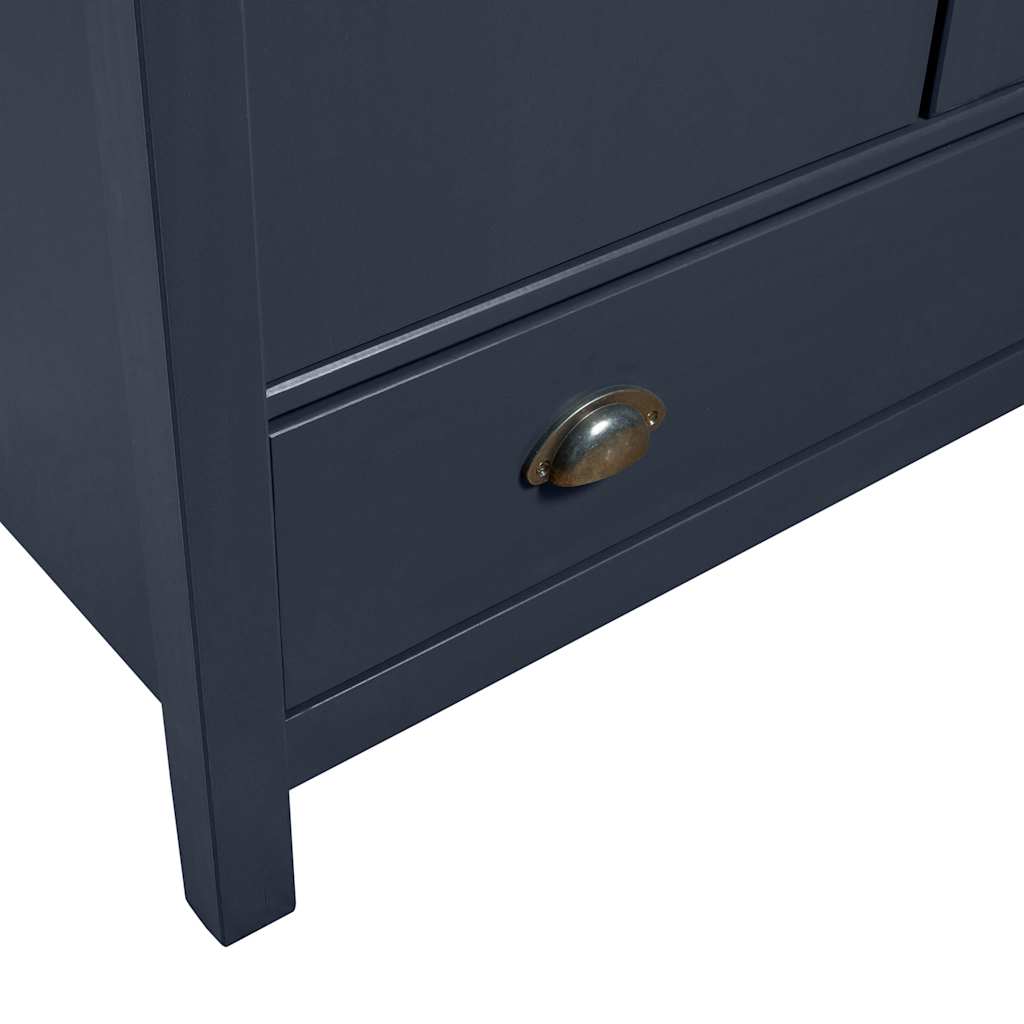 288949 vidaXL 2-Door Wardrobe "Hill" Grey 89x50x170 cm Solid Pine Wood