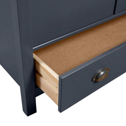288949 vidaXL 2-Door Wardrobe "Hill" Grey 89x50x170 cm Solid Pine Wood