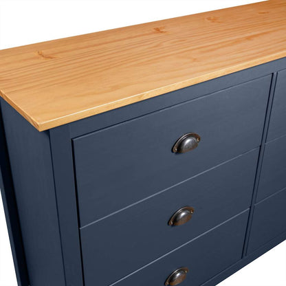 288985 vidaXL Sideboard "Hill" Grey 125x40x80 cm Solid Pine Wood