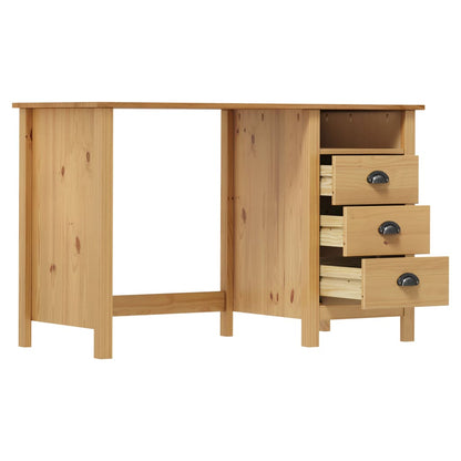 Desk Hill with 3 Drawers 120x50x74 cm Solid Pine Wood