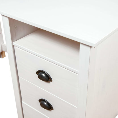 Desk Hill White 150x50x74 cm Solid Pine Wood