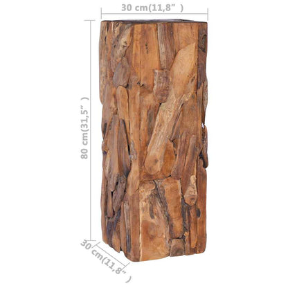 288807 vidaXL Side Table 30x30x80 cm Solid Teak Wood