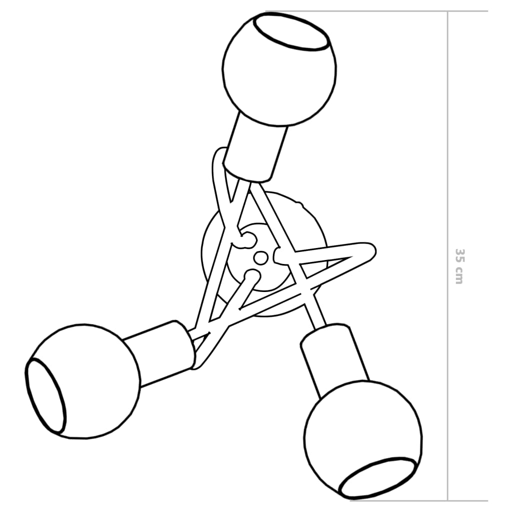 Ceiling Lamp with Ceramic Shades for 3 E14 Bulbs White Bowl mounted on a modern ceiling, perfect for contemporary homes.