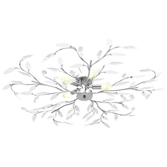 Ceiling Lamp | White | Chrome, Acrylic | 100 cm diameter