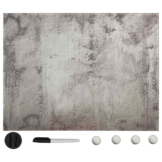 Wall Mounted Magnetic Board Glass 80x60 cm