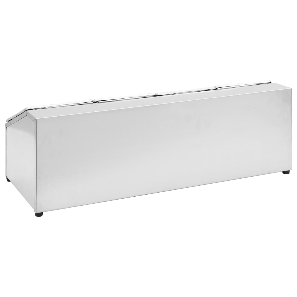Gastronorm Container Holder with 4 GN 1/6 Pan Stainless Steel