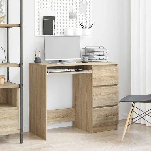 Desk Sonoma Oak 90x45x76 cm Engineered Wood
