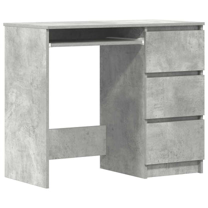 Desk Concrete Grey 90x45x76 cm Engineered Wood