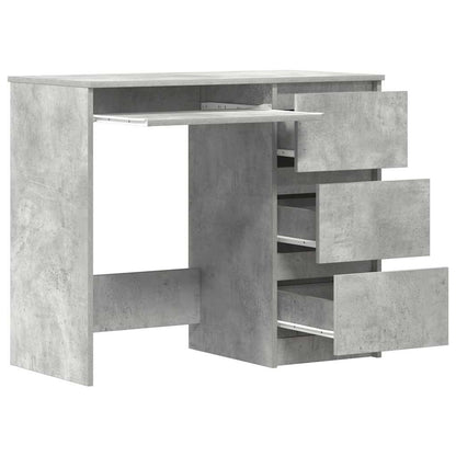Desk Concrete Grey 90x45x76 cm Engineered Wood