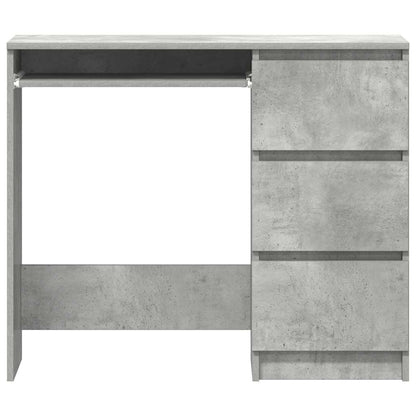Desk Concrete Grey 90x45x76 cm Engineered Wood
