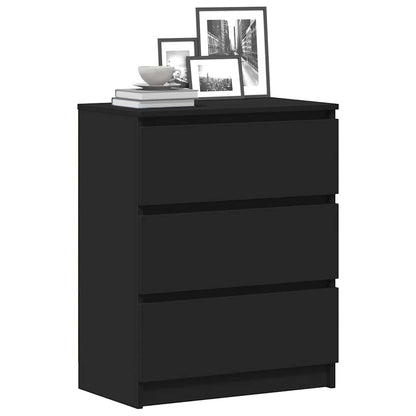 801383 vidaXL Sideboard Black 60x35x76 cm Engineered Wood