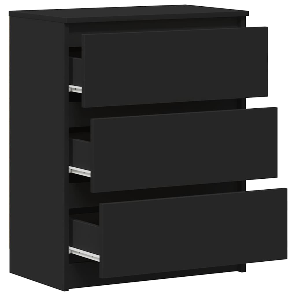 801383 vidaXL Sideboard Black 60x35x76 cm Engineered Wood