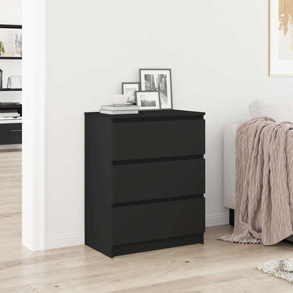 801383 vidaXL Sideboard Black 60x35x76 cm Engineered Wood