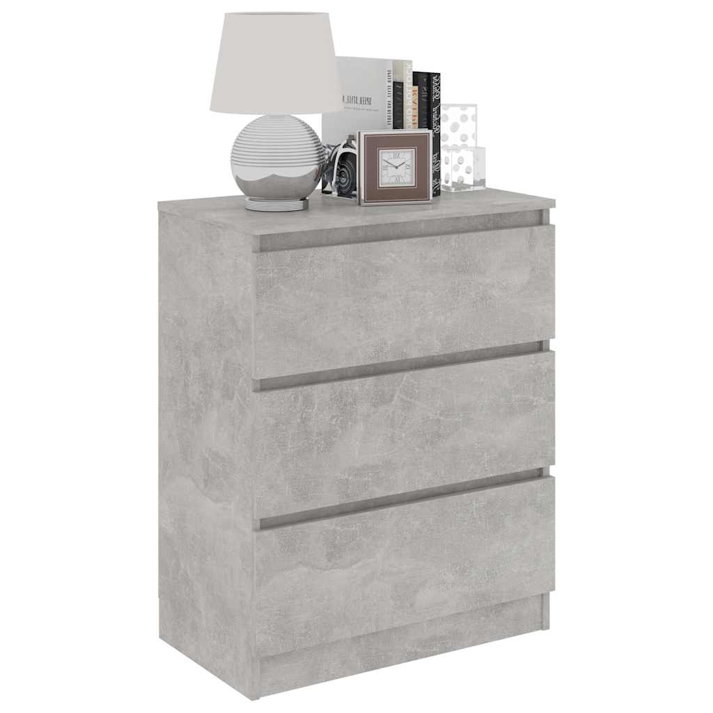 801386 vidaXL Sideboard Concrete Grey 60x35x76 cm Engineered Wood