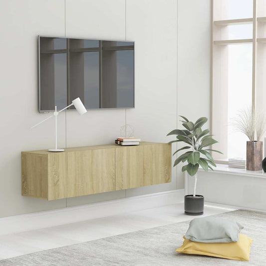 TV Cabinet | Sonoma oak | Engineered wood | 120 x 30 x 30 cm | Drop-Down