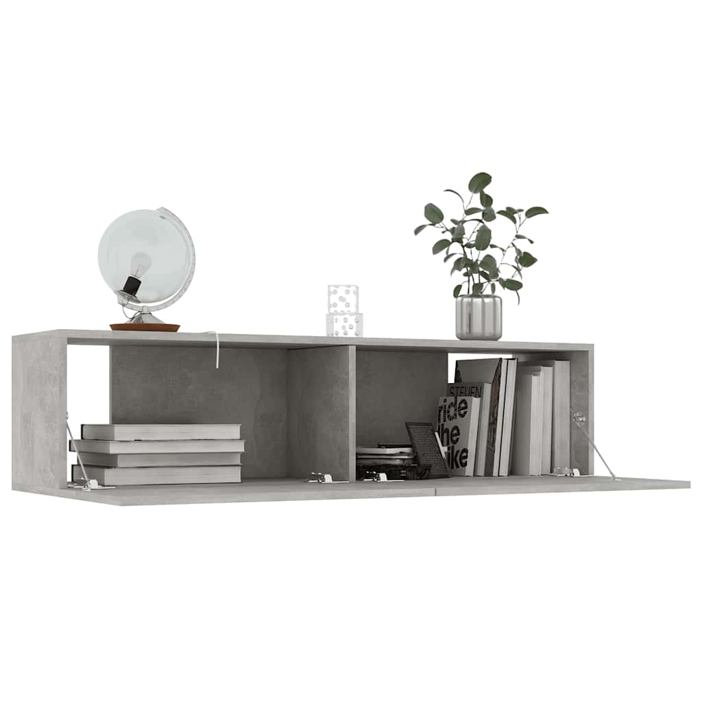 TV Cabinet Concrete Grey 120x30x30 cm Engineered Wood
