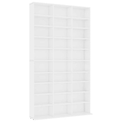 CD Cabinet White 102x23x177.5 cm Engineered Wood