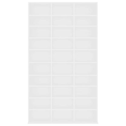 CD Cabinet White 102x23x177.5 cm Engineered Wood