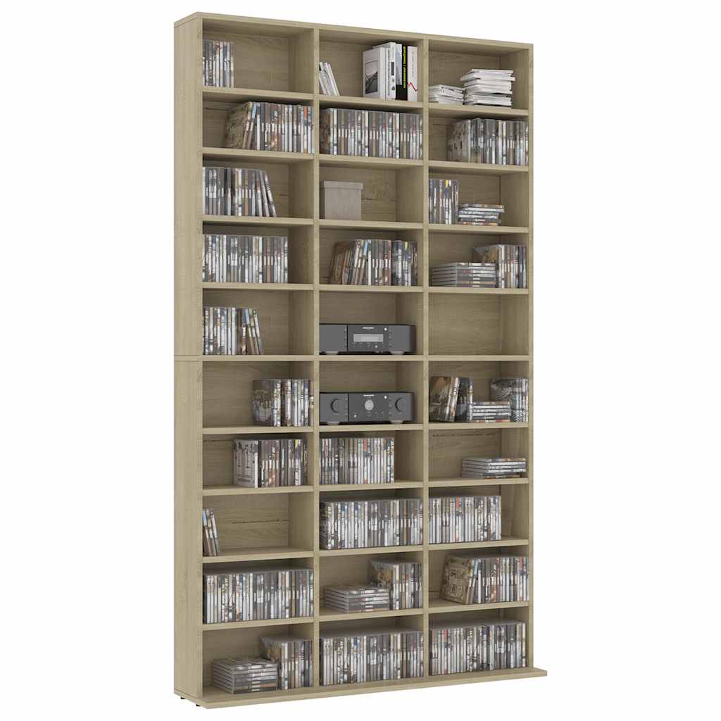 CD Cabinet Sonoma Oak 102x23x177.5 cm Engineered Wood