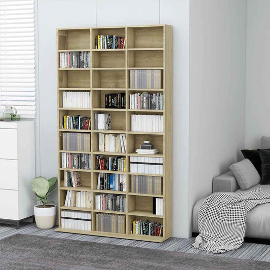 801781 vidaXL CD Cabinet Sonoma Oak 102x23x177,5 cm Engineered Wood