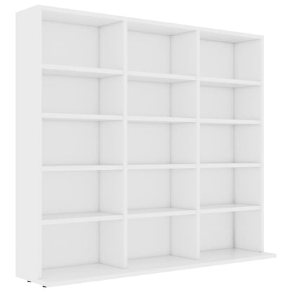 CD Cabinet White 100x23x89.5 cm Engineered Wood