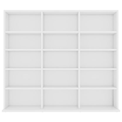 CD Cabinet White 100x23x89.5 cm Engineered Wood