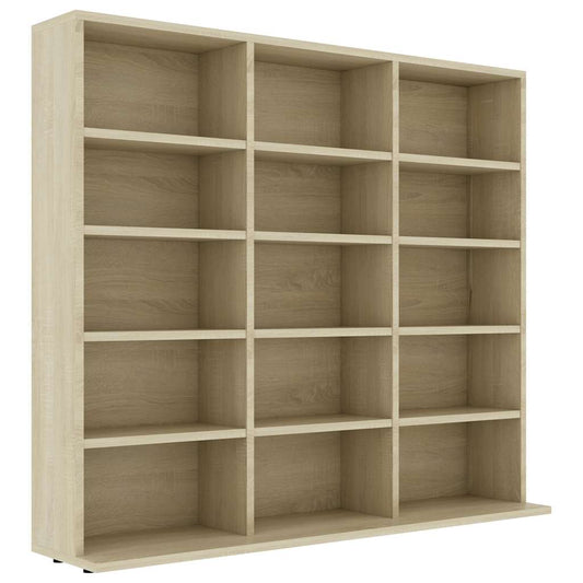 801790 vidaXL CD Cabinet Sonoma Oak 100x23x89,5 cm Engineered Wood