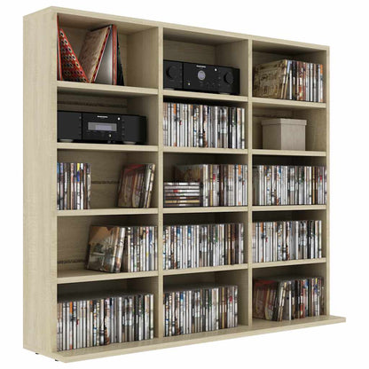 801790 vidaXL CD Cabinet Sonoma Oak 100x23x89,5 cm Engineered Wood