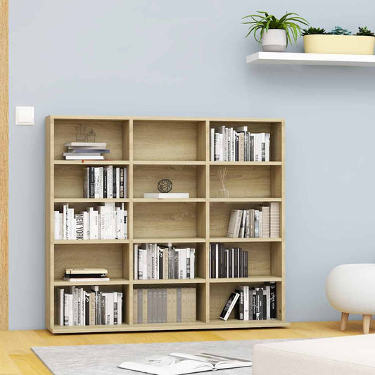 801790 vidaXL CD Cabinet Sonoma Oak 100x23x89,5 cm Engineered Wood