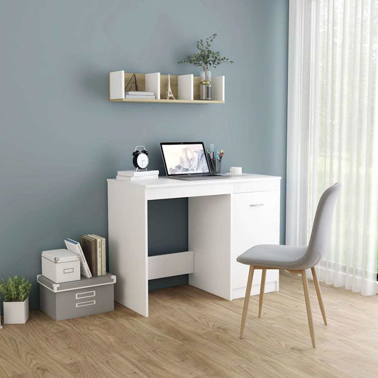 801796 vidaXL Desk White 100x50x76 cm Engineered Wood