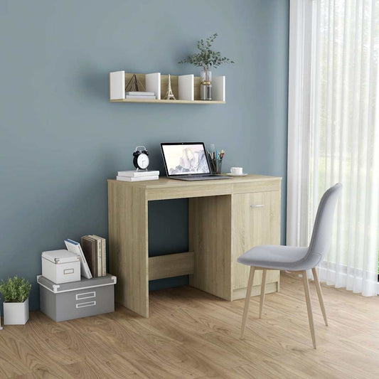 801799 vidaXL Desk Sonoma Oak 100x50x76 cm Engineered Wood