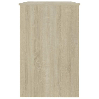 801801 vidaXL Desk White and Sonoma Oak 100x50x76 cm Engineered Wood