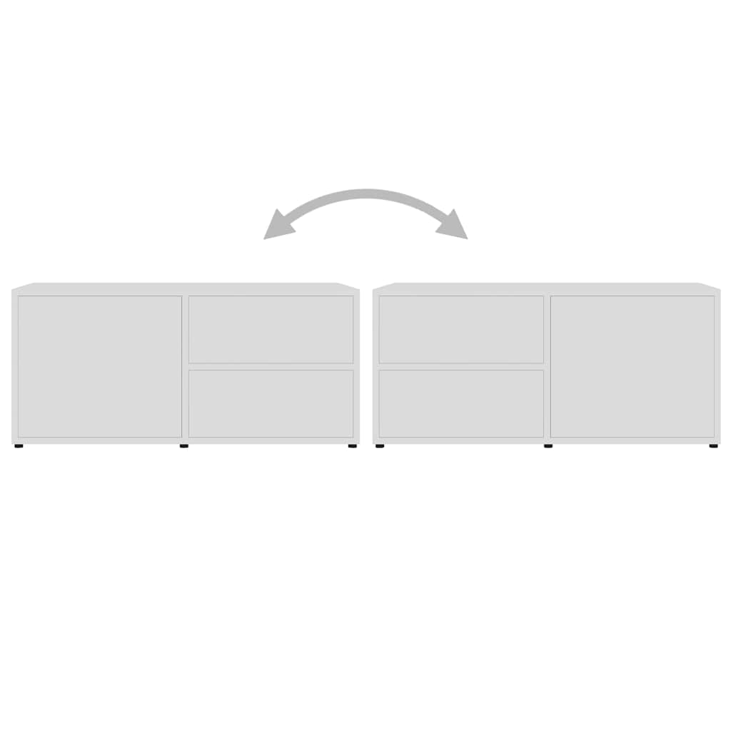 801850 vidaXL TV Cabinet White 80x34x36 cm Engineered Wood
