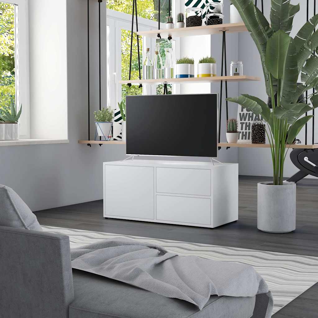 801850 vidaXL TV Cabinet White 80x34x36 cm Engineered Wood