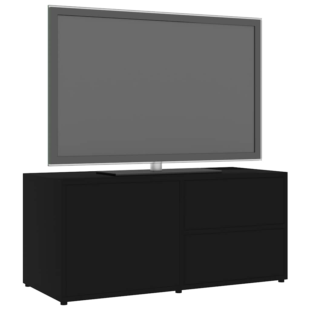 801851 vidaXL TV Cabinet Black 80x34x36 cm Engineered Wood