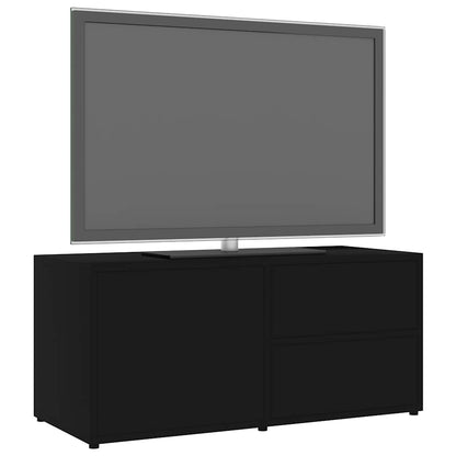 801851 vidaXL TV Cabinet Black 80x34x36 cm Engineered Wood