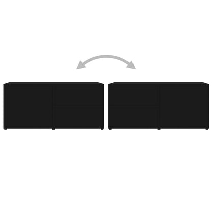 TV Cabinet Black 80x34x36 cm Engineered Wood