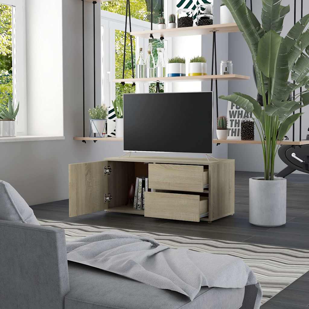 801853 vidaXL TV Cabinet Sonoma Oak 80x34x36 cm Engineered Wood