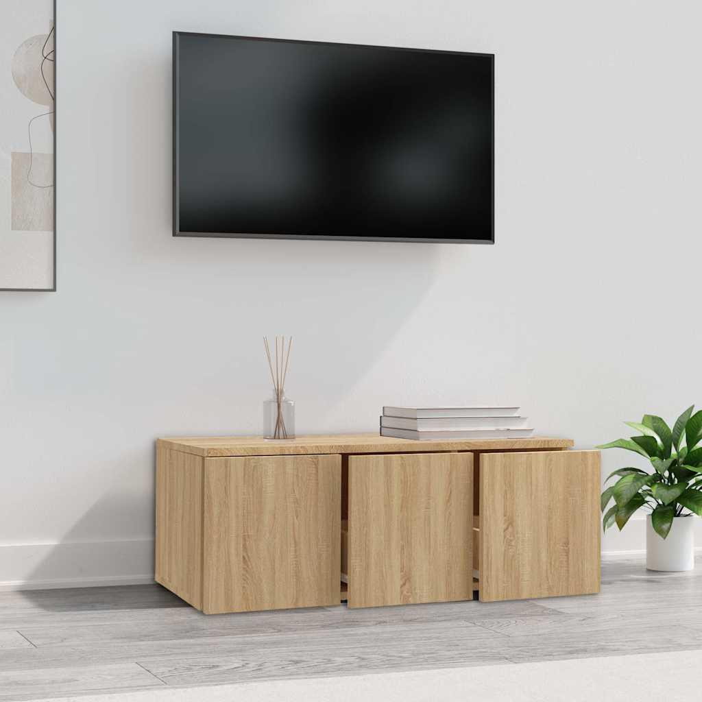 801862 vidaXL TV Cabinet Sonoma Oak 80x34x30 cm Engineered Wood