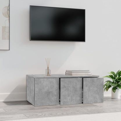 801863 vidaXL TV Cabinet Concrete Grey 80x34x30 cm Engineered Wood