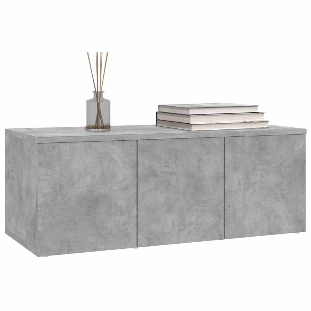801863 vidaXL TV Cabinet Concrete Grey 80x34x30 cm Engineered Wood