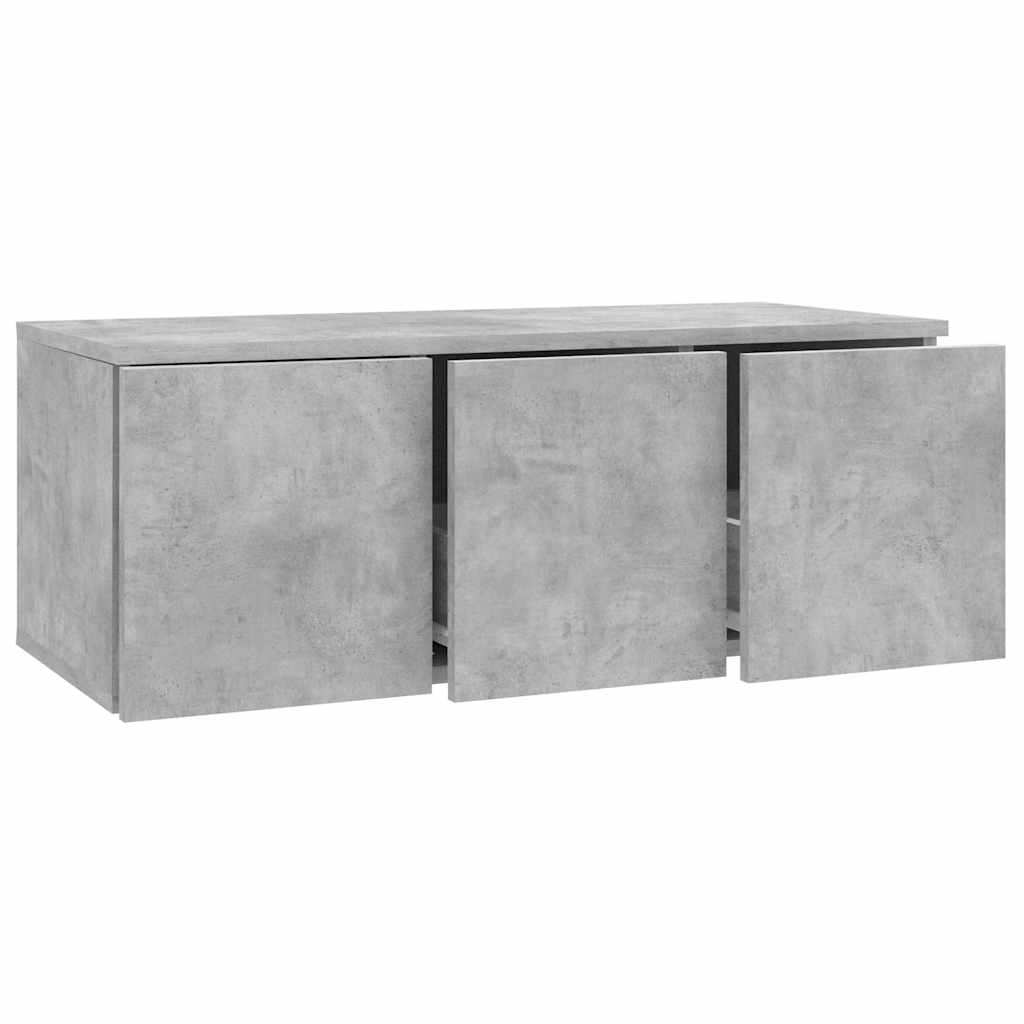 801863 vidaXL TV Cabinet Concrete Grey 80x34x30 cm Engineered Wood