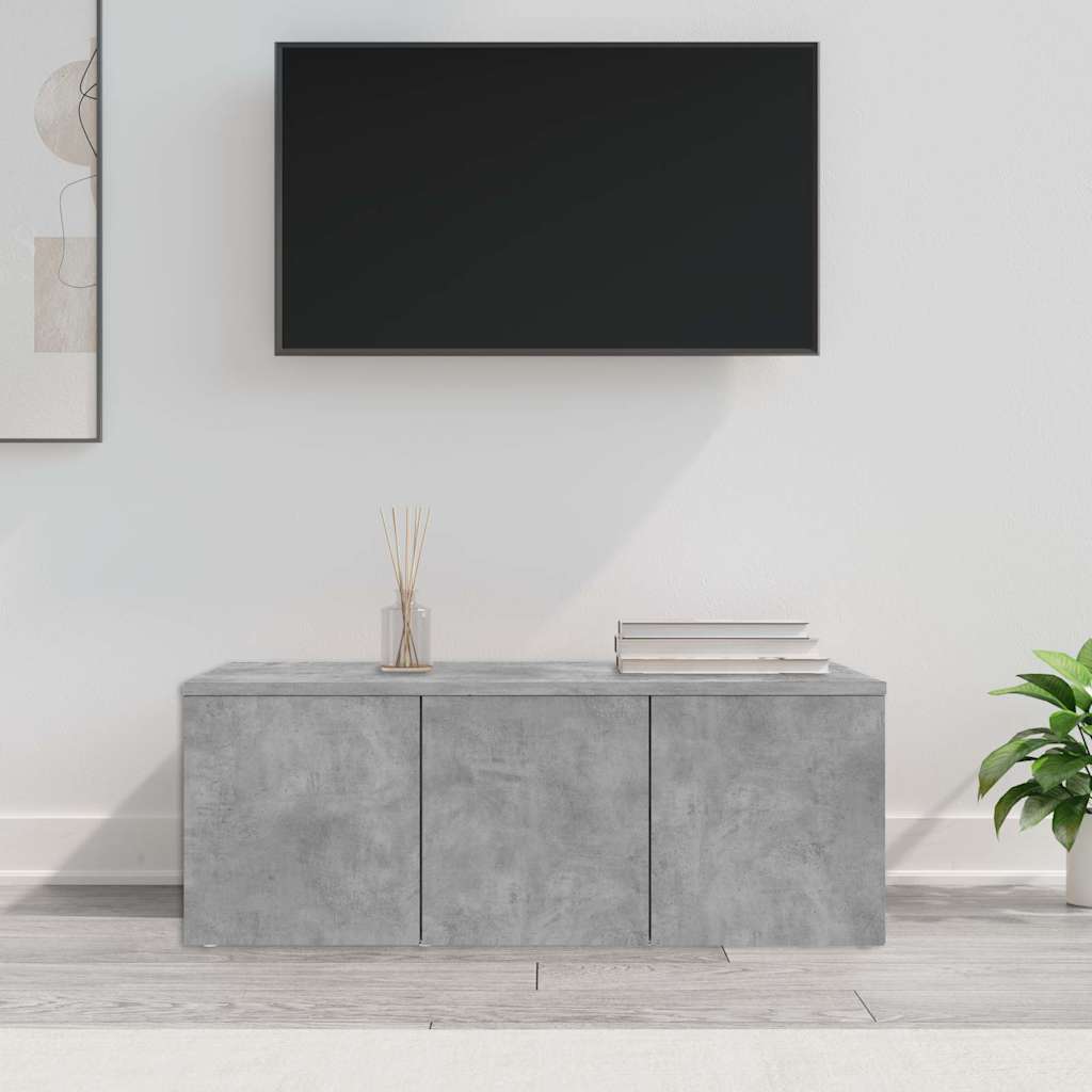 801863 vidaXL TV Cabinet Concrete Grey 80x34x30 cm Engineered Wood