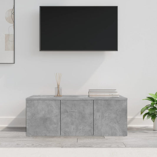 801863 vidaXL TV Cabinet Concrete Grey 80x34x30 cm Engineered Wood