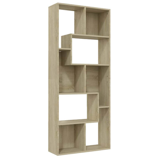 801880 vidaXL Book Cabinet Sonoma Oak 67x24x161 cm Engineered Wood