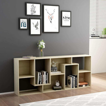 801880 vidaXL Book Cabinet Sonoma Oak 67x24x161 cm Engineered Wood